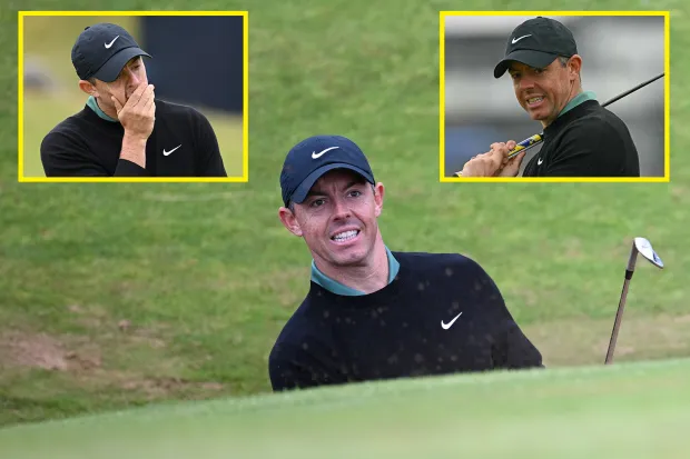 Rory McIlroy’s reaction sums up feeling after disastrous start at The Open leaves him 13 shots off lead