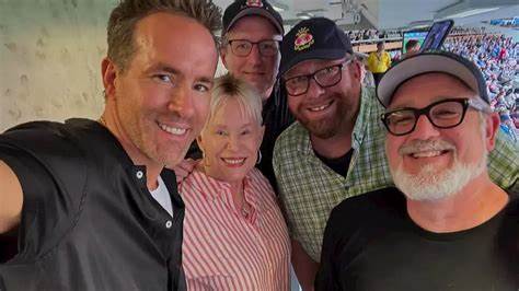 Deadpool & Wolverine star Ryan Reynolds and his mother Tammy slip into fan mode to support his Wrexham AFC soccer team in Vancouver