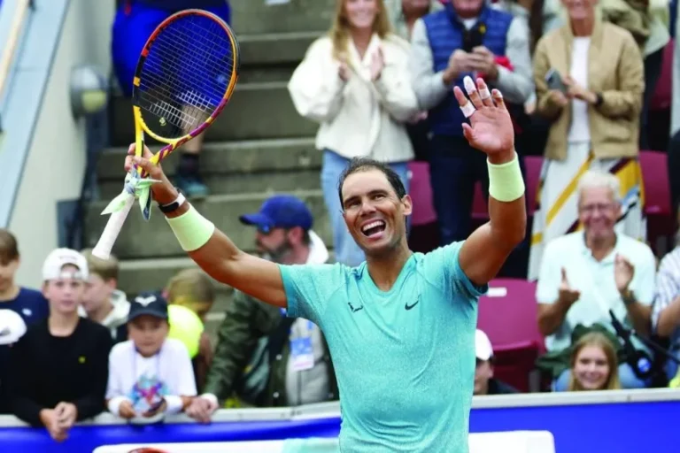 It’s all smiles as Nadal sweeps past Borg in Bastad