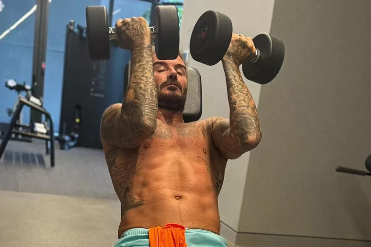 David Beckham Does Shirtless Workout at Wife Victoria’s Request: ‘Judging My Workout Clothes’