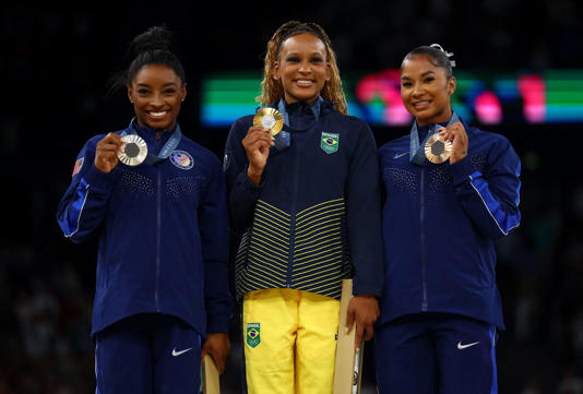 Simone Biles Shrugging Off Potential Gold for Jordan Chiles and Rebeca Andrade, Leaves Fans Elated: ‘Sisterhood at Its Finest’